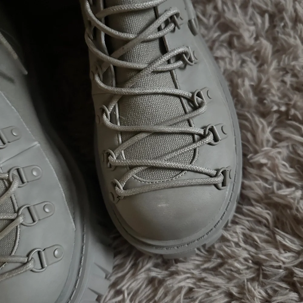 CLUBEXX WAYFARING ADVENTURE KNEE HIGH Gray Lace-Up tall Combat Boots size 11 - Picture 6 of 15